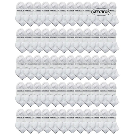 Yacht & Smith 60 Pairs of Kids Ankle Wholesale Bulk Pairs Athletic Sports Socks, by SOCKS'NBULK