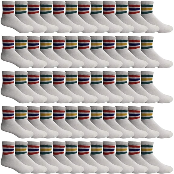 Yacht & Smith Kids Ankle Wholesale Bulk Pack Athletic Sports Socks, by SOCKS'NBULK