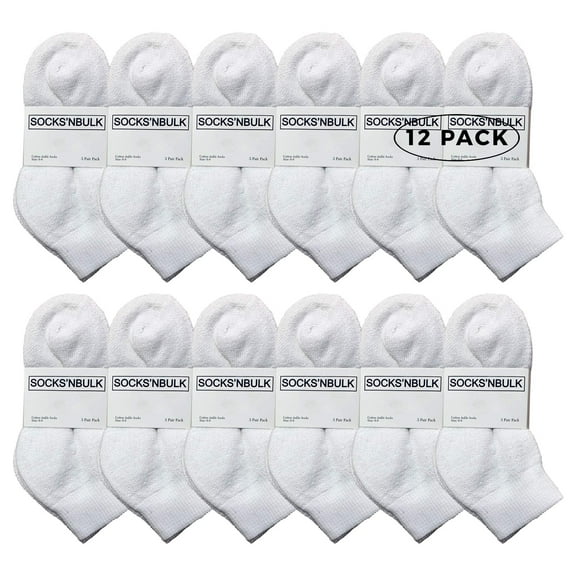 Yacht & Smith 12 Pairs of Kids Ankle Wholesale Bulk Pairs Athletic Sports Socks, by SOCKS'NBULK