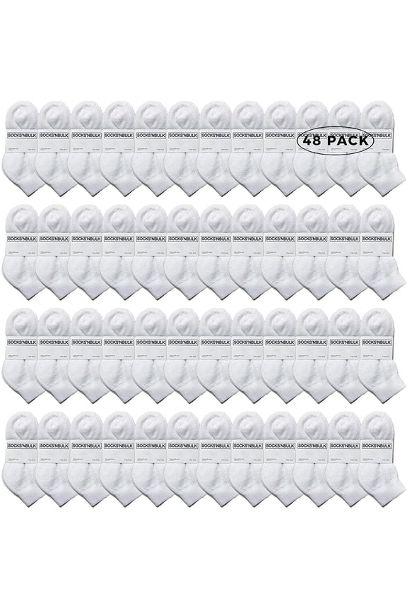 Kids Ankle Wholesale Bulk Pack Athletic Sports Socks, by SOCKS'NBULK