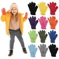 thumbnail image 1 of Yacht & Smith Kids Gloves & Mittens Bulk Winter Solid and Striped Magic Children Age 3-8, 1 of 6