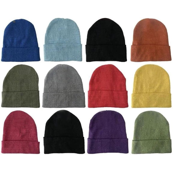 Yacht & Smith Kids Winter Beanie Hats – 12 Pack Bulk Warm Knit Caps