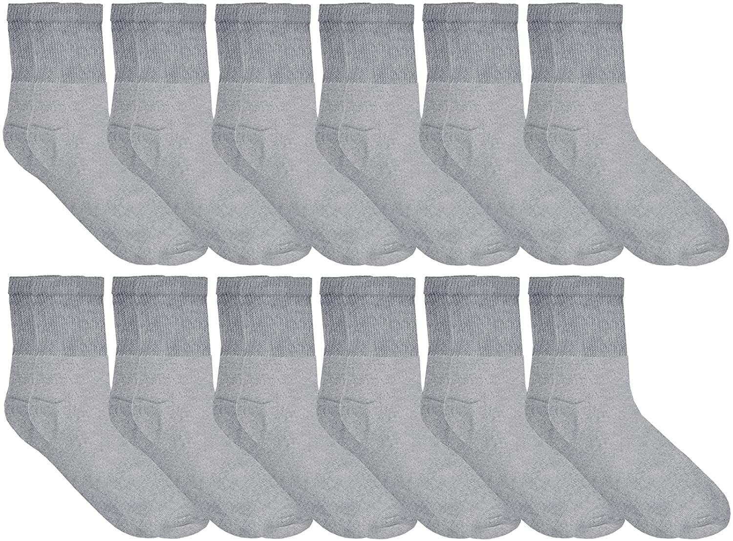 Yacht & Smith King Size Cotton Diabetic Crew & Ankle Socks, Big & Tall