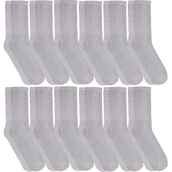 Yacht & Smith King Size Cotton Diabetic Crew & Ankle Socks, Big & Tall Mens Diabetes Sock, Bulk Value Pack