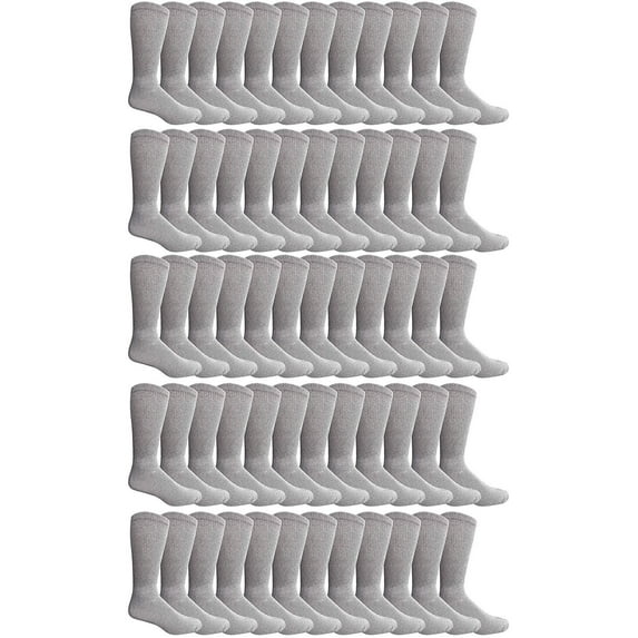 Yacht & Smith King Size Cotton Diabetic Crew & Ankle Socks, Loose Fit Top Non-Binding Medical Socks