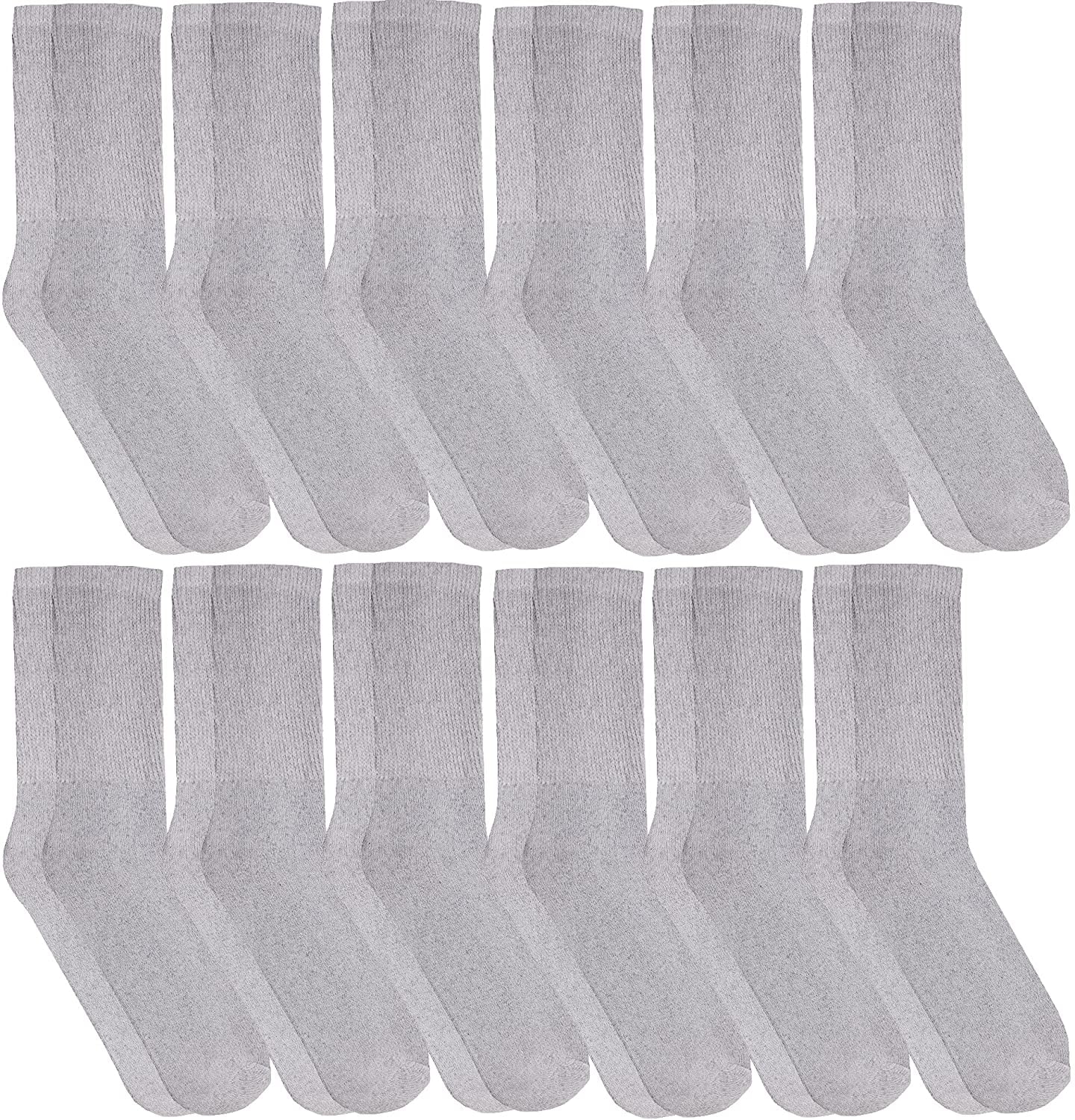 Yacht & Smith King Size Cotton Diabetic Crew & Ankle Socks, Big & Tall