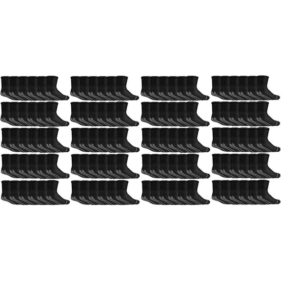 Yacht & Smith Loose Fit Gripper Bottom Diabetic Non-Skid Slipper Black Socks, Grippy Hospital Sock, Wholesale Bulk (120 Pairs Women Gripper Socks, One Size)