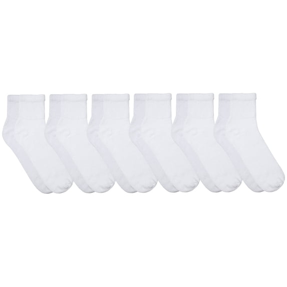 Yacht & Smith Loose Fit Non-Binding Soft Cotton Diabetic Crew And Ankle Socks, Bulk Value Pack