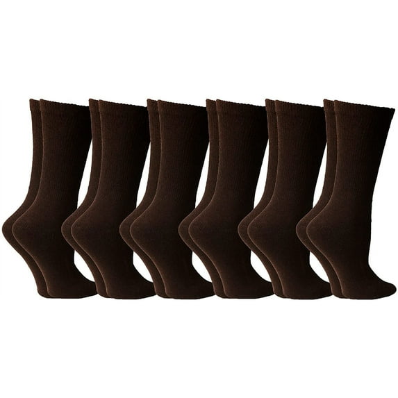 Yacht & Smith Loose Fit Non-Binding Soft Cotton Diabetic Crew and Ankle Socks, Bulk Value Pack