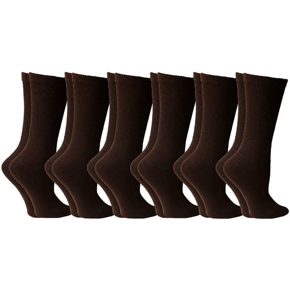 Yacht & Smith Loose Fit Non-Binding Soft Cotton Diabetic Crew and Ankle Socks, Bulk Value Pack