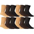 thumbnail image 1 of Yacht & Smith Loose Fit Non-Binding Soft Cotton Diabetic Crew and Ankle Socks, Bulk Value Pack, 1 of 6