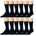 thumbnail image 1 of Yacht & Smith Loose Fit Non-Binding Soft Cotton Diabetic Crew and Ankle Socks, Bulk Value Pack, 1 of 5