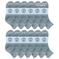 thumbnail image 1 of Yacht & Smith Men Wholesale Cotton Sport Athletic Mid Ankle Socks Bulk Case Pack Size 10-13, (Gray) (12), 1 of 7