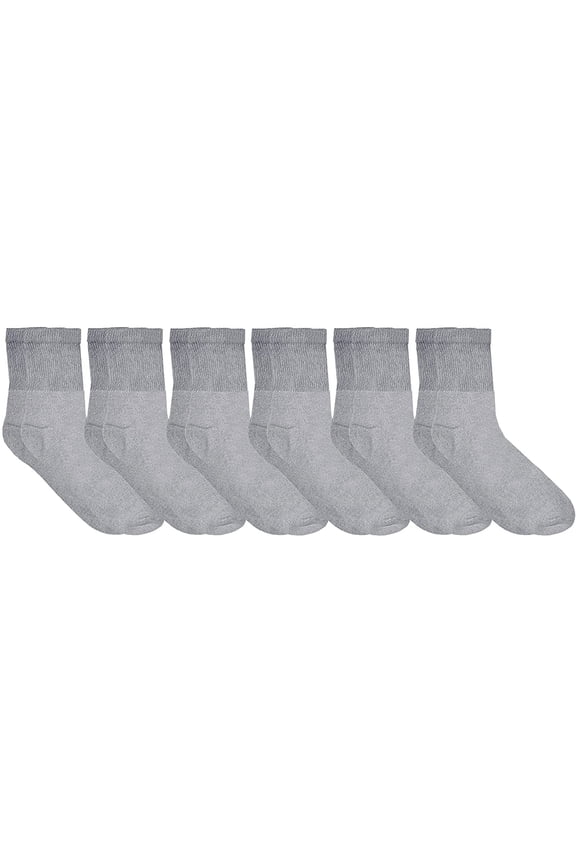 Men's Diabetic Neuropathy Edema Socks, Cotton Crew, Ankle Medical Sock, Size 10-13