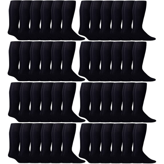 Yacht & Smith Men's & Women's Wholesale Bulk Cotton Tube Socks, Referee Style, by SOCKS'NBULK (240 Pairs Navy, Mens 10-13 (Shoe Size 7-12), one_size)