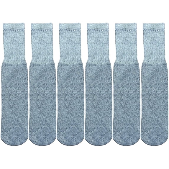 Yacht & Smith Men's & Women's Wholesale Bulk Cotton Tube Socks, Referee Style, by SOCKS'NBULK (6 Pairs Gray, Mens 10-13 (Shoe Size 7-12))