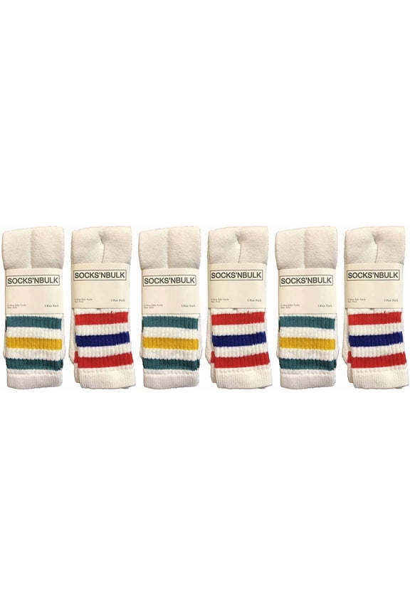 Men's & Women's Wholesale Bulk Cotton Tube Socks, Referee Style, by SOCKS'NBULK