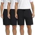 thumbnail image 1 of Yacht & Smith 3 Pack Men’s 5 Pocket Fleece Cargo Shorts, Cotton, Drawstring, Bulk Athletic Lounge Shorts, Black, Size Medium, 1 of 7