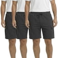 thumbnail image 1 of Yacht & Smith 3 Pack Men’s 5 Pocket Fleece Cargo Shorts, Cotton, Drawstring, Bulk Athletic Lounge Shorts, Charcoal Grey, Size 2X-Large, 1 of 7