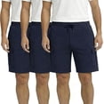 thumbnail image 1 of Yacht & Smith 3 Pack Men’s 5 Pocket Fleece Cargo Shorts, Cotton, Drawstring, Bulk Athletic Lounge Shorts, Navy, Size Medium, 1 of 6