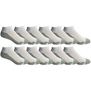 Yacht & Smith Mens Ankle Performance Socks, Cotton Semi Cushion Arch Support Athletic Socks (12 Pack C Quarter Ankle)