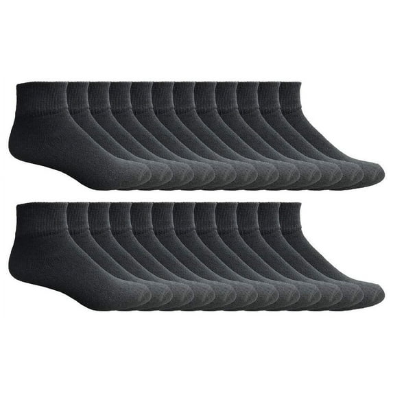 Yacht & Smith Mens Ankle Wholesale Bulk Pack Athletic Sports Socks, by SOCKS'NBULK - Many Colors, King Size (Mens 13-16)