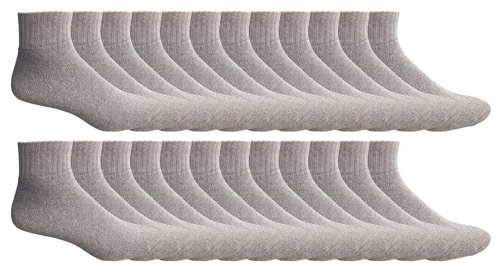 Yacht & Smith Mens Ankle Wholesale Bulk Pack Athletic Sports Socks, by SOCKS'NBULK - Many Colors, King Size (Mens 13-16)