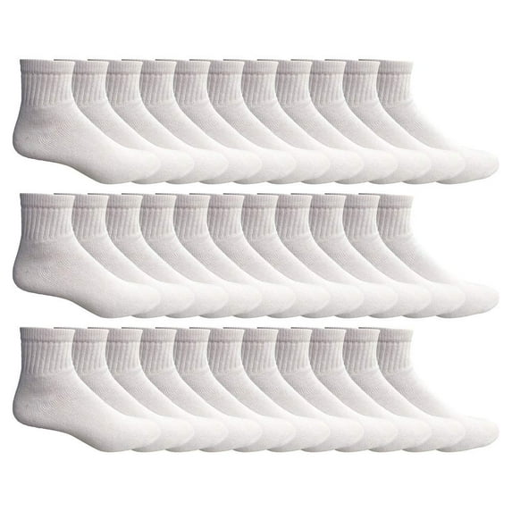 Yacht & Smith Mens Ankle Wholesale Bulk Pack Athletic Sports Socks, by SOCKS'NBULK - Many Colors, King Size (Mens 13-16)