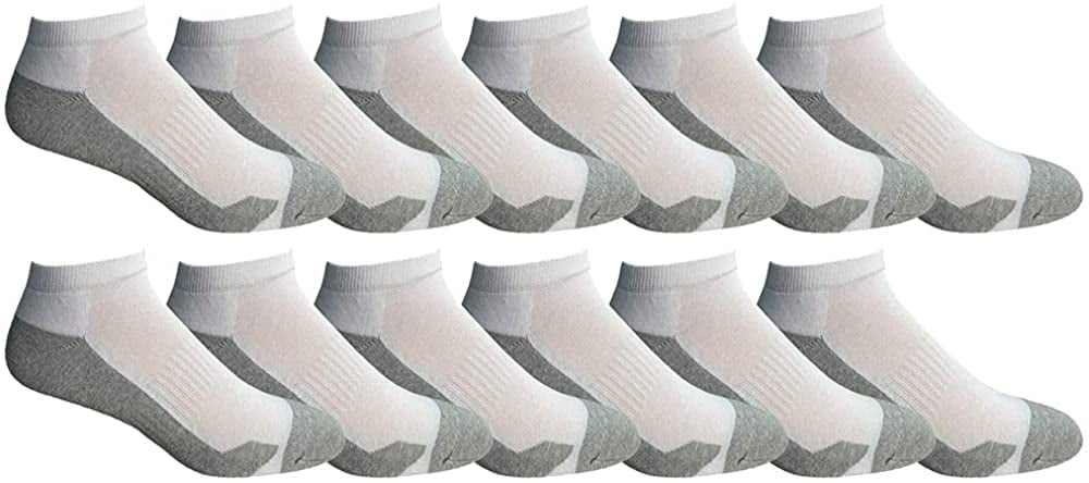 Yacht & Smith Mens Cotton Ankle Socks, Low Cut No Show Athletic Socks (12 Pack B No Show)