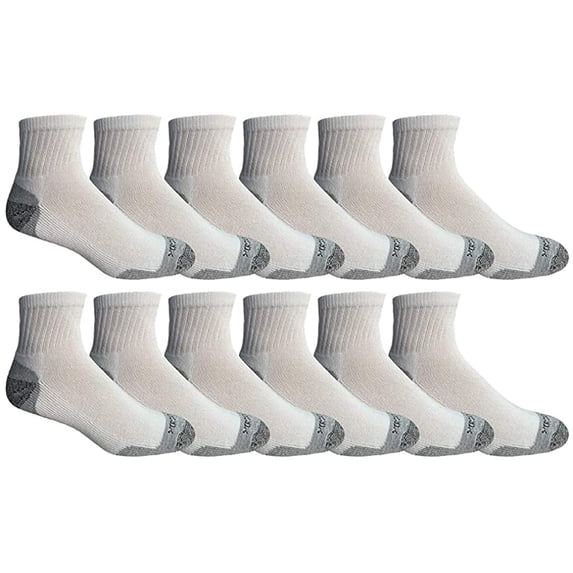 Yacht & Smith Mens Cotton Ankle Socks, Low Cut No Show Athletic Socks (12 Pack B Quarter Ankle)
