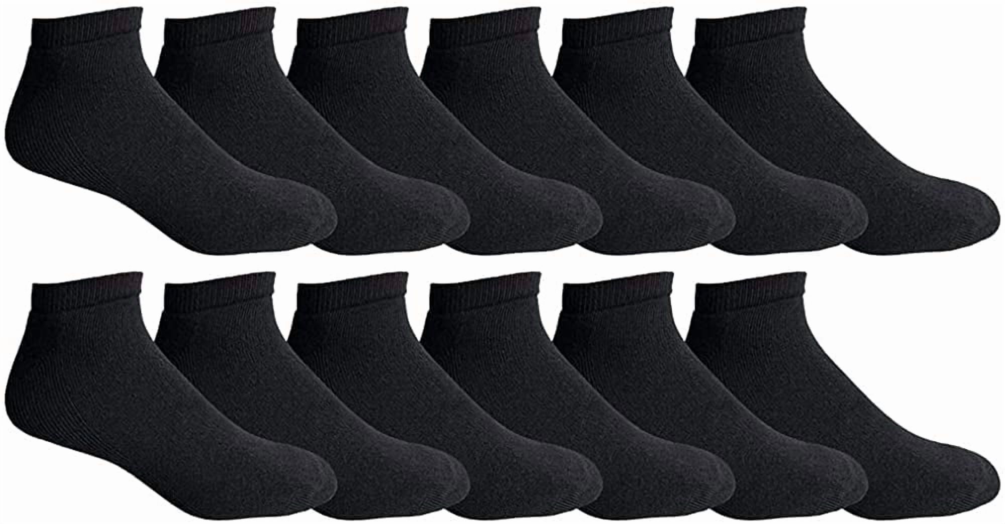 Yacht & Smith Mens Cotton Ankle Socks, Low Cut No Show Athletic Socks (12 Pack E No Show)