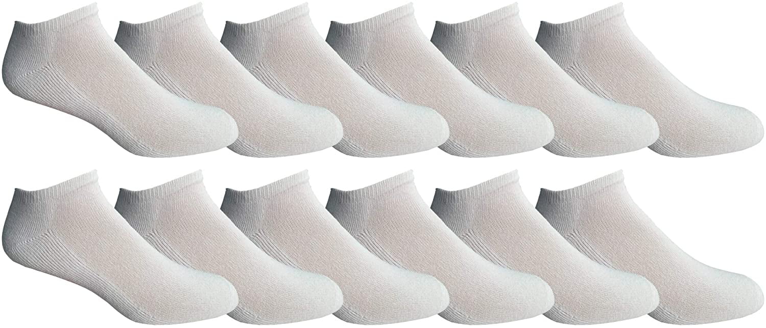 Yacht & Smith Mens Cotton Ankle Socks, Low Cut No Show Athletic Socks (12 Pack F No Show)