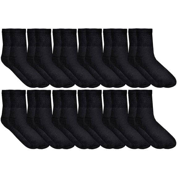 Yacht & Smith Mens Diabetic Neuropathy Edema Socks, Cotton Crew, Ankle Medical Sock, Size 10-13