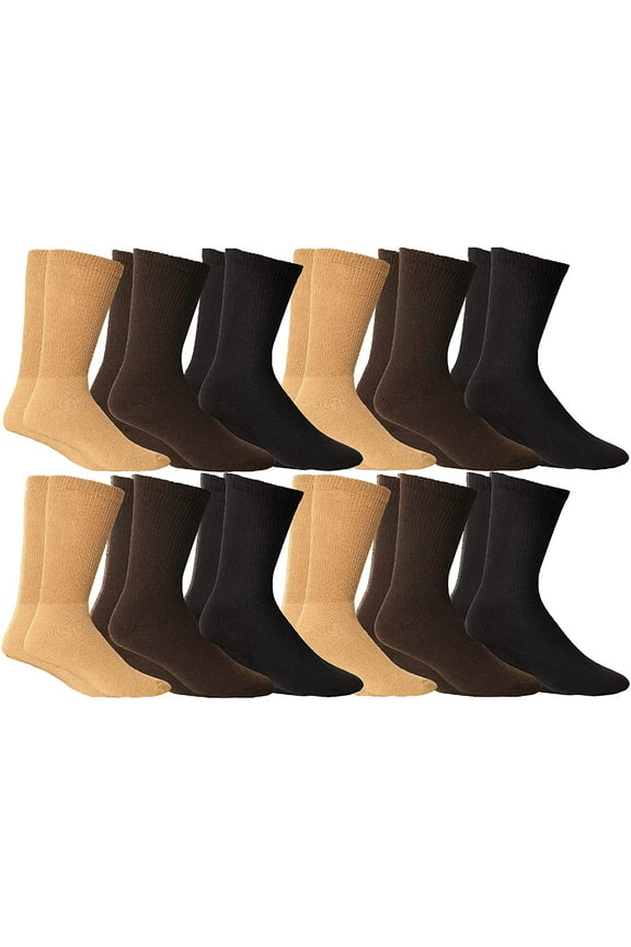 Mens Diabetic Neuropathy Edema Socks, Cotton Crew, Ankle Medical Sock, Size 10-13