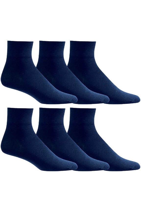 Mens Diabetic Neuropathy Edema Socks, Cotton Crew, Ankle Medical Sock, Size 10-13