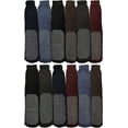 thumbnail image 1 of Yacht & Smith Mens Thermal Slipper Socks, Non-Skid with Gripper Bottom, Hospital Tube Socks, Assorted Colors (12 Pairs Assorted B, (10-13)), 1 of 6