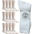 thumbnail image 1 of Yacht & Smith Mens Wholesale Bulk Cotton Socks, Athletic Sport Socks Shoe Size 10-13 (White, 12), 1 of 7