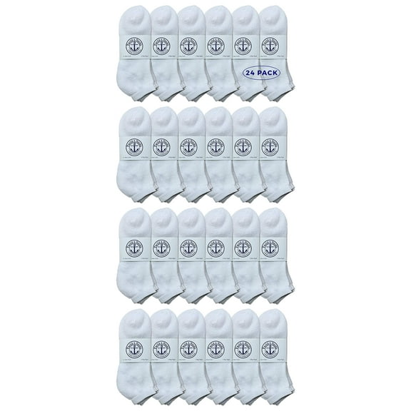 Yacht & Smith Mens Wholesale Bulk No Show Ankle Socks, Big And Tall Cotton Sport Athletic Sock Size 13-16