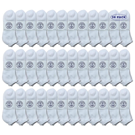 Yacht & Smith Mens Wholesale Bulk No Show Ankle Socks, Cotton Sport Athletic Socks - Size 10-18