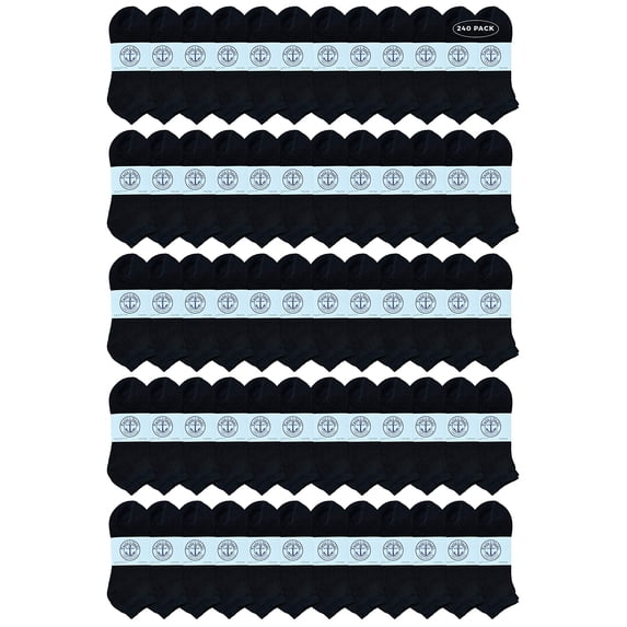 Yacht & Smith Mens Wholesale Bulk No Show Ankle Socks, Cotton Sport Athletic Socks - Size 10-25