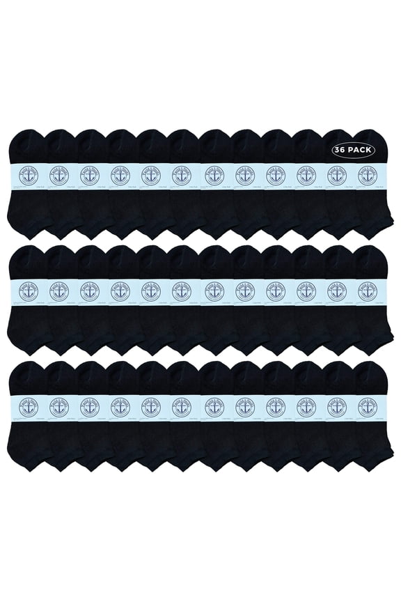 Mens Wholesale Bulk No Show Ankle Socks, Cotton Sport Athletic Socks - Size 10-26
