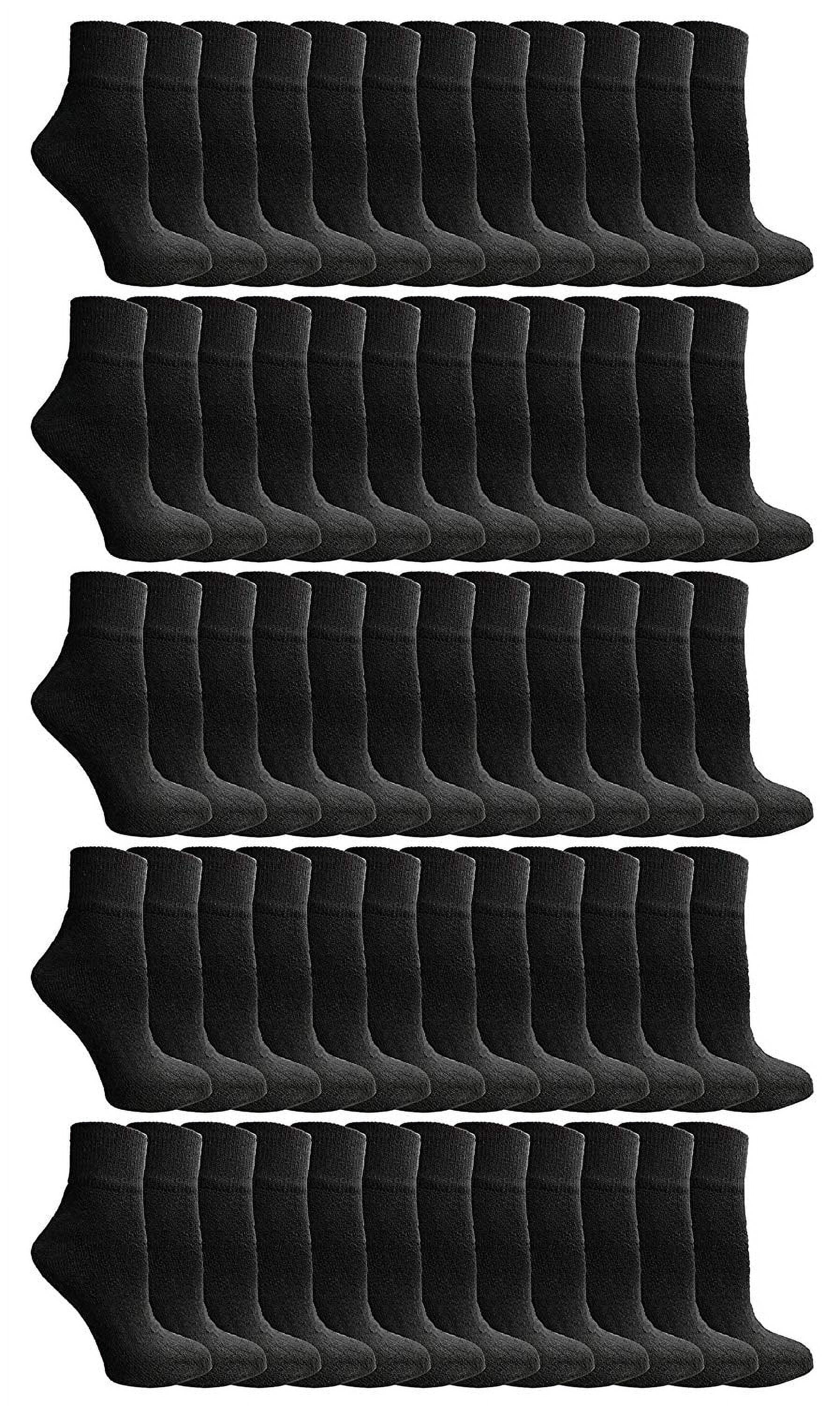 Yacht & Smith Mens & Womens Ankle Wholesale Bulk Pack Athletic Sports Socks (Mens 10-13 (Shoe Size 7-12), 180 Pairs Black)