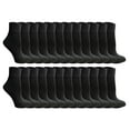 thumbnail image 1 of Yacht & Smith Mens & Womens Ankle Wholesale Bulk Pack Athletic Sports Socks (Womens 9-11 (Shoe size 5-10), 24 Pairs Black), 1 of 3