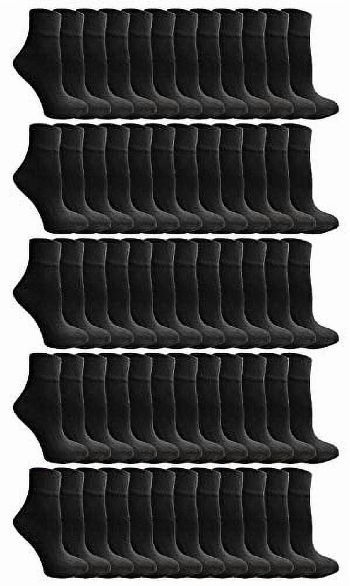 Yacht & Smith Mens & Womens Ankle Wholesale Bulk Pack Athletic Sports Socks (Womens 9-11 (Shoe size 5-10), 240 Pairs Black)