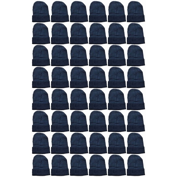 Yacht & Smith Mens Womens Warm Winter Hats in Assorted Colors, Mens Womens Unisex (60 Pack Black A)