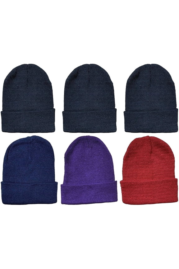Mens Womens Warm Winter Hats in Assorted Colors, Mens Womens Unisex (Assorted A)