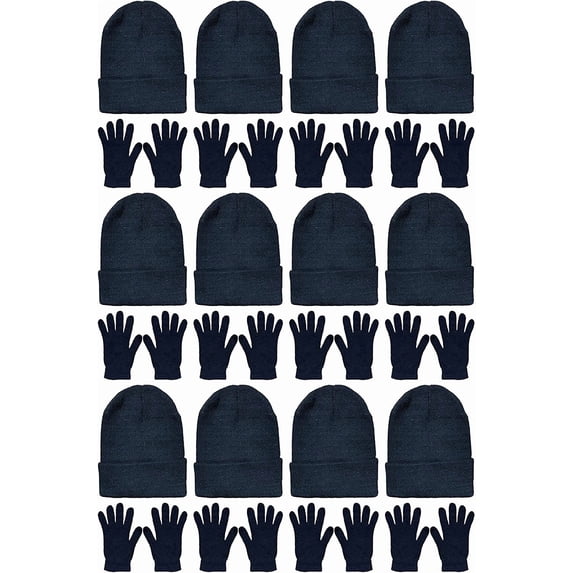 Yacht & Smith Mens Womens Warm Winter Hats in Assorted Colors, Mens Womens Unisex (Unisex Hat Glove Set)
