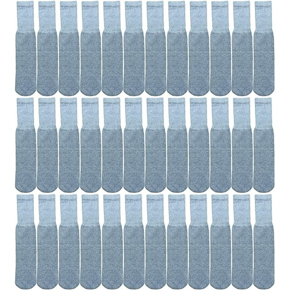 Yacht & Smith Mens & Womens Wholesale Bulk Cotton Tube Socks, Referee Style (36 Pairs Gray, Mens 10-13 (Shoe Size 7-12))