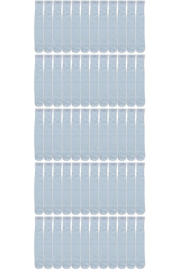 Mens & Womens Wholesale Bulk Cotton Tube Socks, Referee Style (60 Pairs White, Mens 10-13 (Shoe Size 7-12))