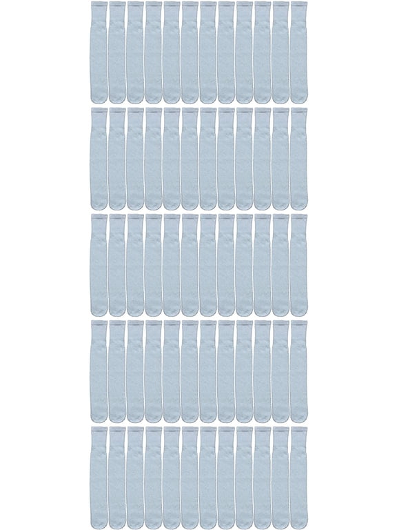 Mens & Womens Wholesale Bulk Cotton Tube Socks, Referee Style (60 Pairs White, Mens 10-13 (Shoe Size 7-12))